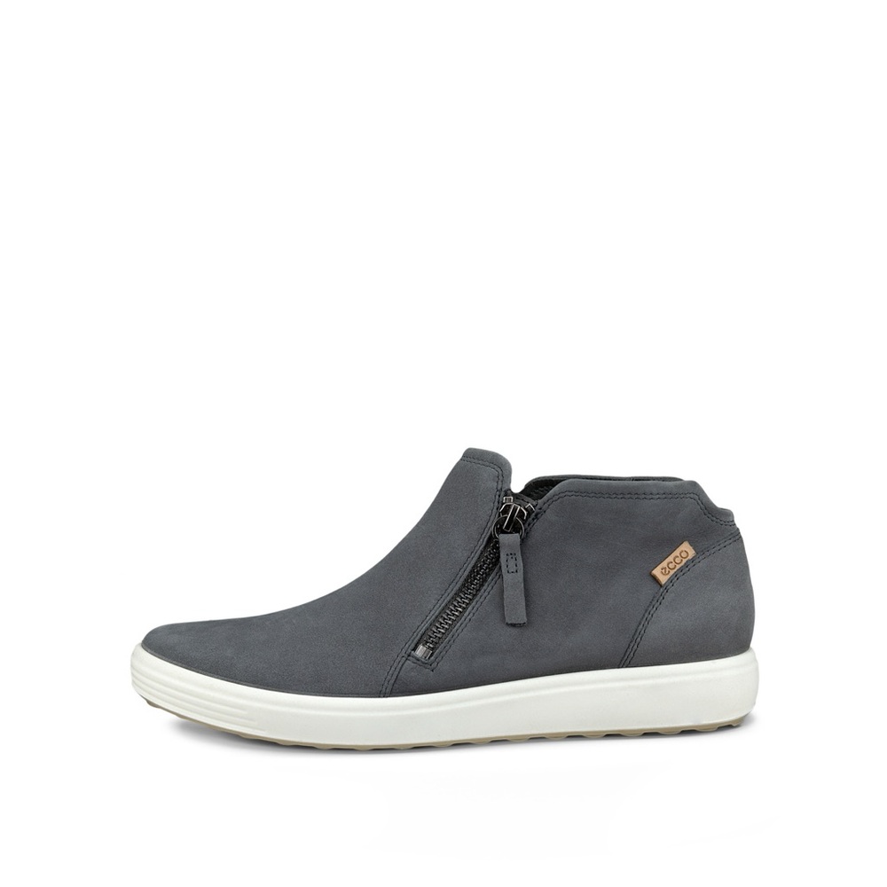 NWT ECCO Women's Soft 7 Nubuck Low Zip Sneaker Booties Sz 38 (US 7-7,5) - Picture 4 of 11